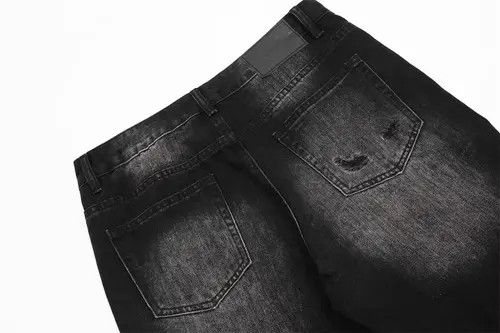 Jean Men's hippie back pocket ripped washed flared jeans Size US 34 / EU 50 - 4 Thumbnail