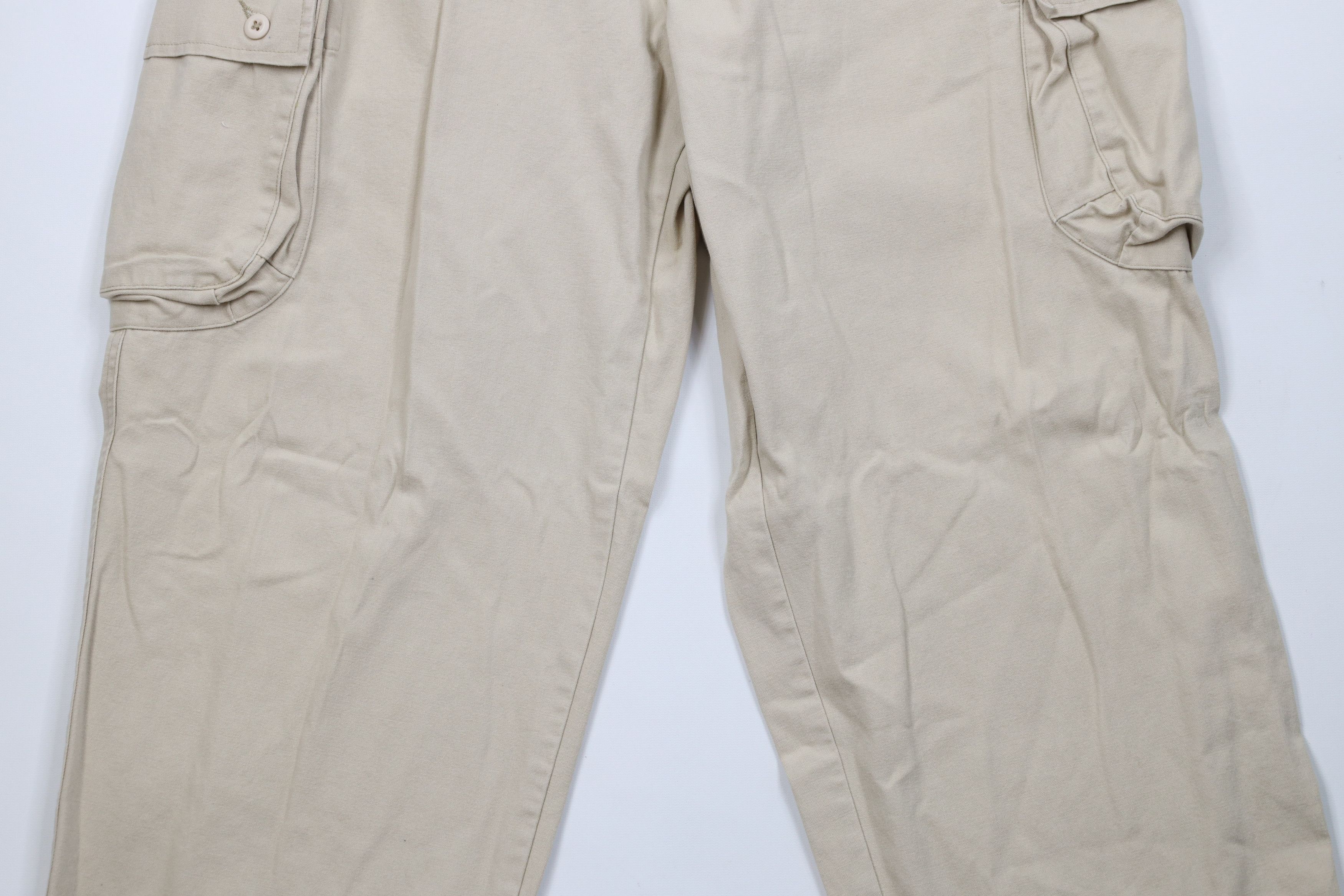 L.L. Bean × Vintage Vintage 90s LL Bean Heavy Safari Bush Wide Leg Cargo Pants Size US 38 / EU 54 - 3 Thumbnail