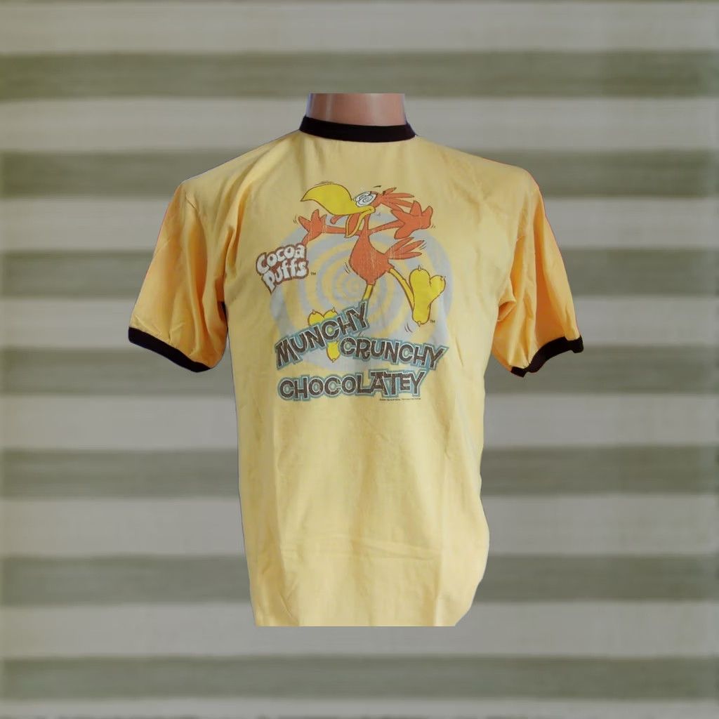 Vintage VINTAGE Cocoa Puffs TNT Trau & Loevner T-Shirt Men L Yellow Logo 2006 Cocoa Puffs Vintage T-Shirt Mens Large Size US L / EU 52-54 / 3 - 1 Thumbnail