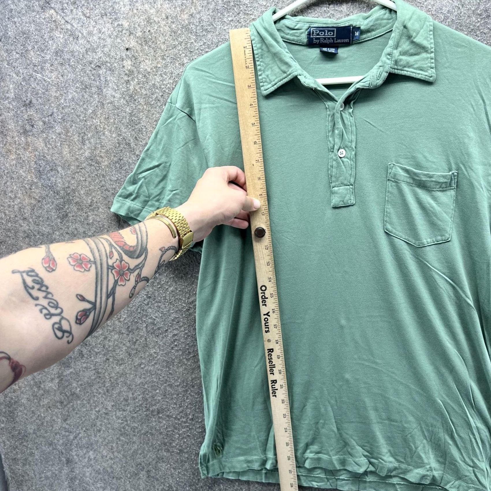 Polo Ralph Lauren Polo Ralph Lauren Polo Shirt Mens Medium Green Pocket 100% Cotton Casual Shirt AI Size US M / EU 48-50 / 2 - 5 Thumbnail