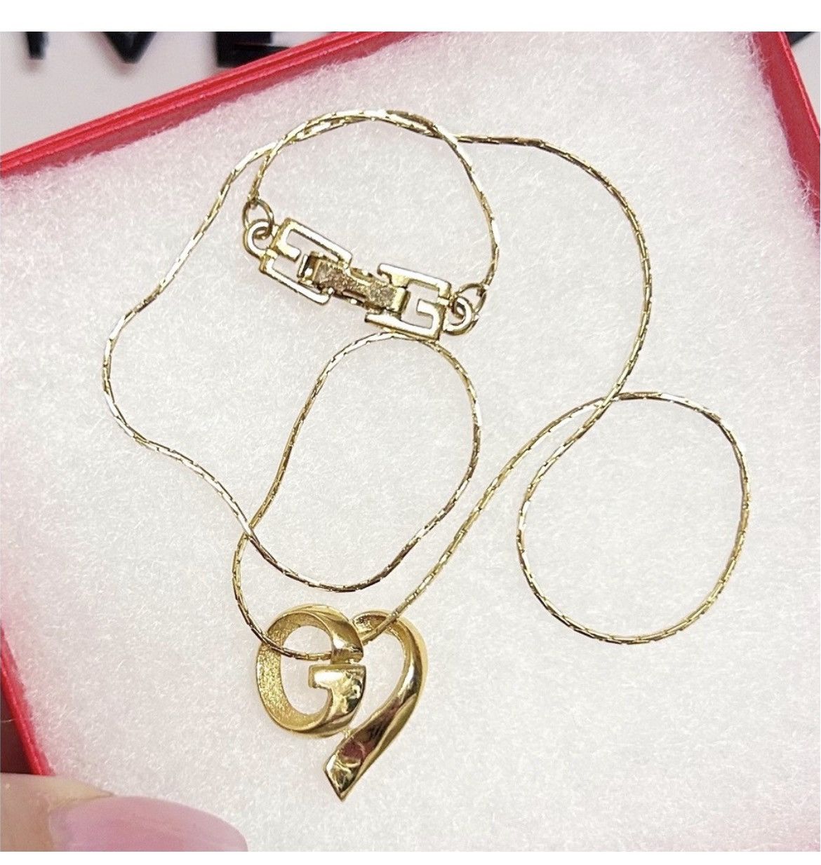 Givenchy Authentic Givenchy Rare Vintage GHeart Gold Vermeil Necklace Size ONE SIZE - 6 Thumbnail
