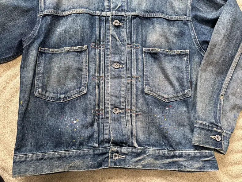 Neighborhood Neighborhood Splattered Washed Distressed Denim Jacket Size US M / EU 48-50 / 2 - 8 Thumbnail