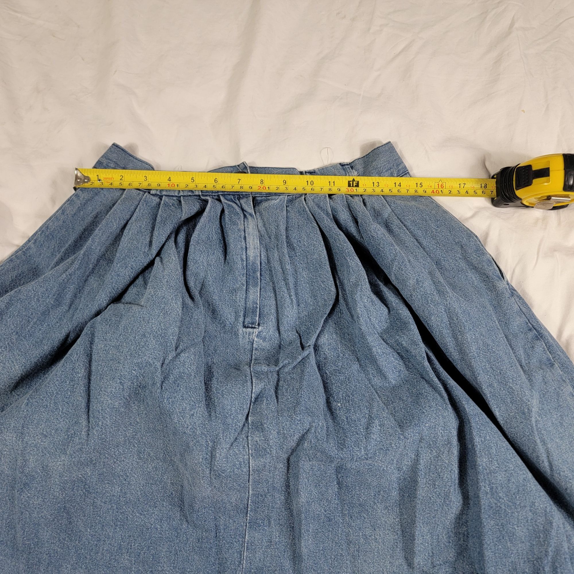 Other × Vintage Vintage Avon Fashions Womens 13/14 Denim Skirt Made In USA R Size 36" / US 14 / IT 50 - 6 Thumbnail