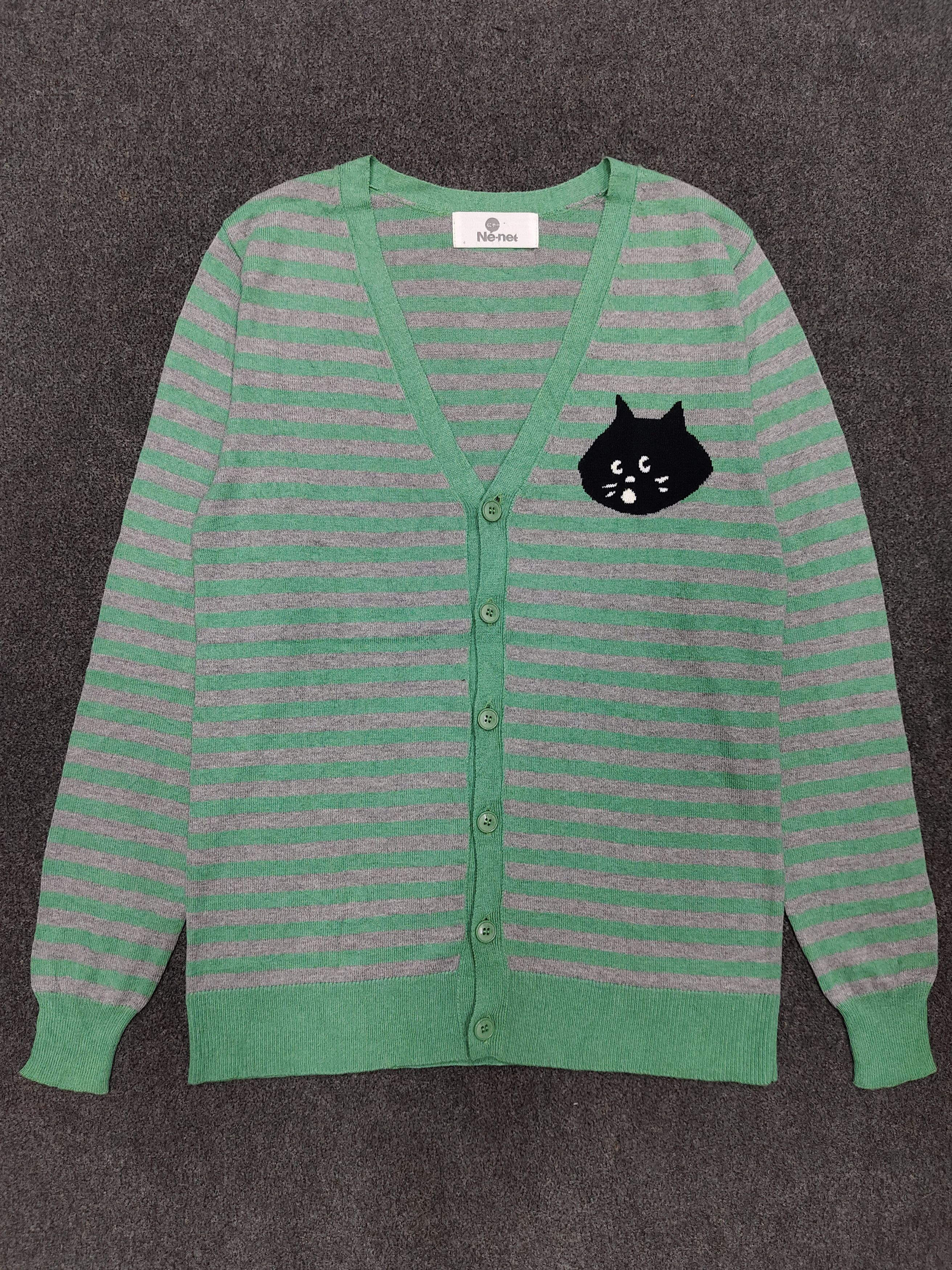 Ne-Net 🇯🇵 Ne-Net 🇯🇵 by Issey Co Stripe Knitted Cardigan Size M / US 6-8 / IT 42-44 - 4 Thumbnail