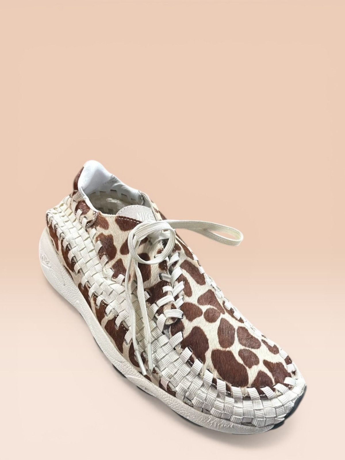 Nike Air Footscape Woven ”Natural and Brown“ & "Whit Cow Print" Size US 10 / EU 43 - 9 Thumbnail