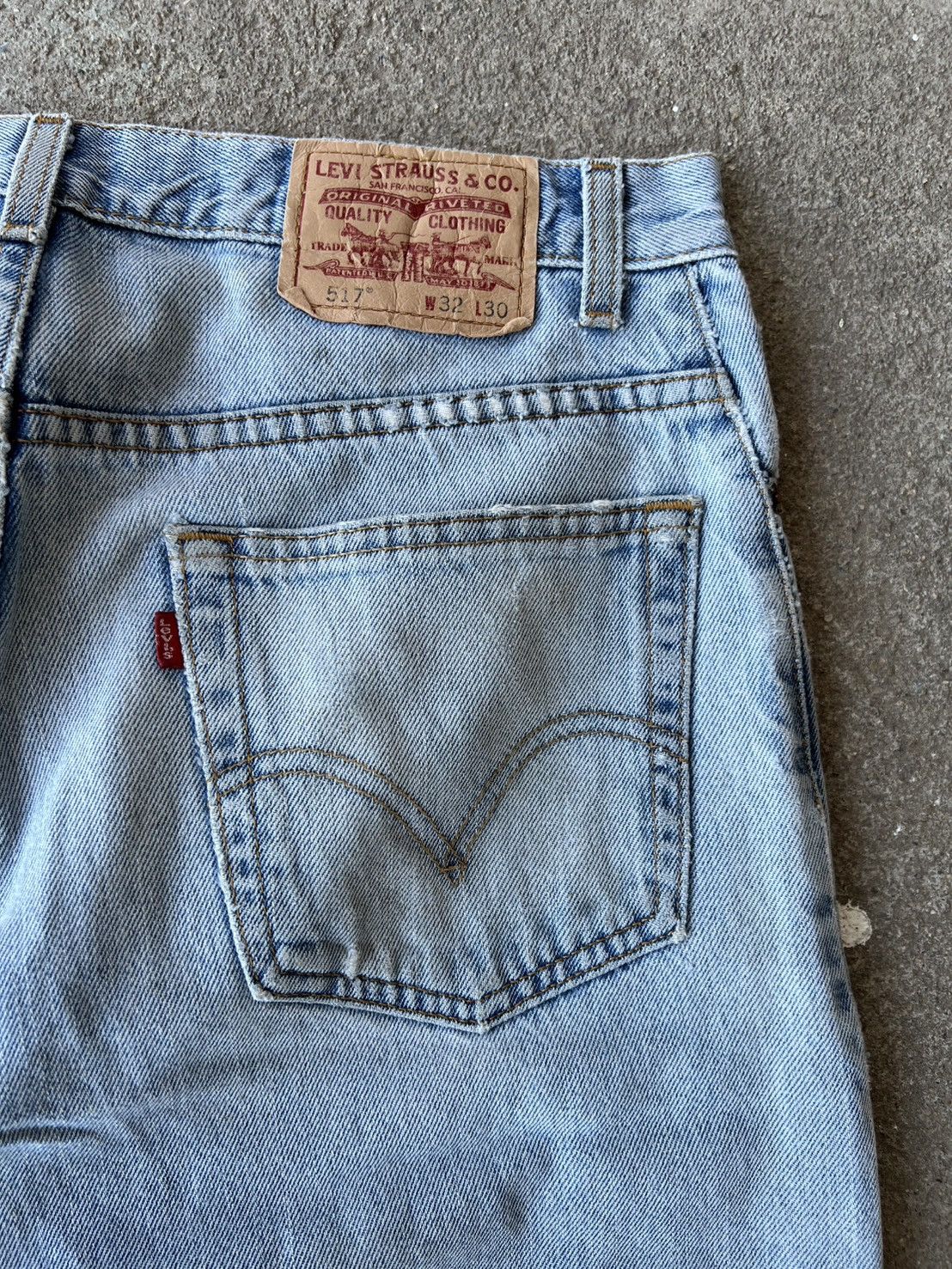 Levi's Vintage Clothing 2000s Levi's 517 Bootcut Distressed Jeans Size US 32 / EU 48 - 8 Thumbnail