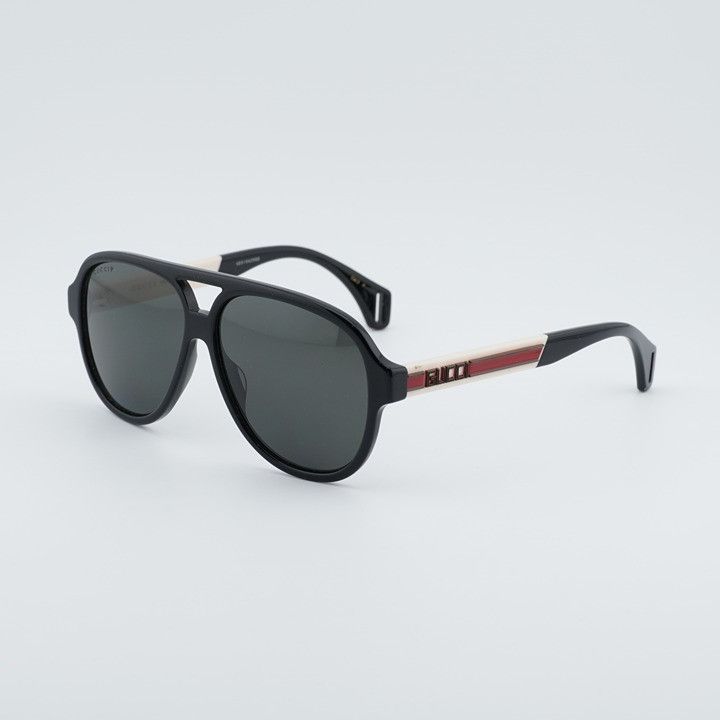 Gucci Gucci GG0463S 002 Sunglasses Black Aviator Frame, Grey Size ONE SIZE - 1 Thumbnail