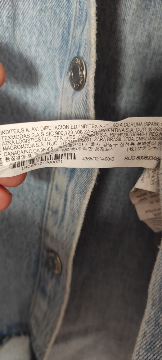 Zara Zara Denim Distressed Ripped Light Blue Jean Jacket Size S Size US S / EU 44-46 / 1 - 10 Thumbnail