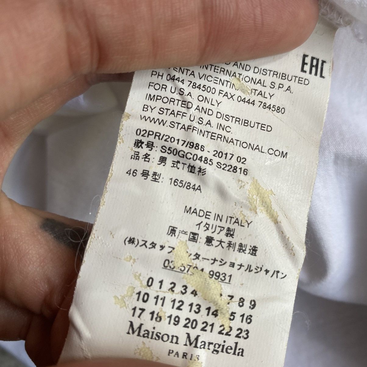 Maison Margiela Fall17 M10 M14 Crack Print T Shirt Size US S / EU 44-46 / 1 - 4 Thumbnail