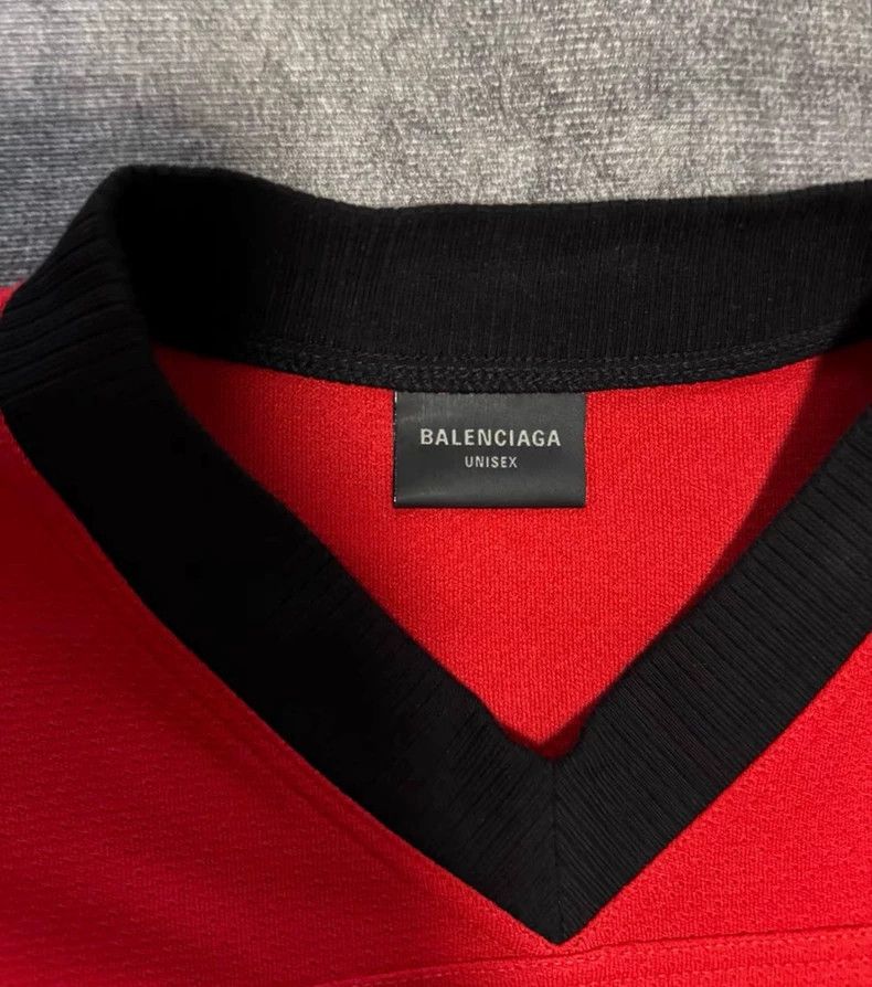Balenciaga Balenciaga Double Ring Rugby Jersey Number 25 Short Sleeve Size US XL / EU 56 / 4 - 3 Thumbnail