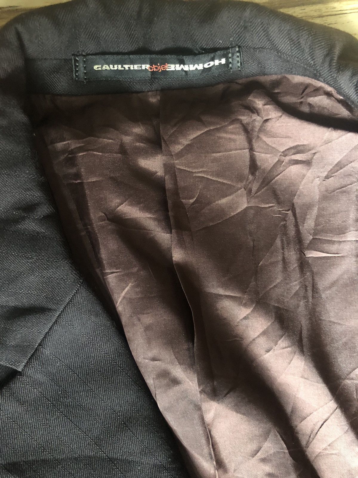 Jean Paul Gaultier Gaultier Homme Objet striped black blazer Size 46R - 6 Thumbnail