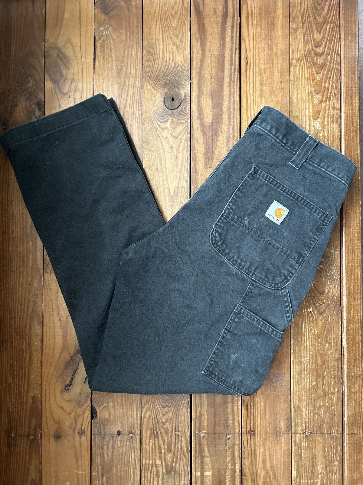 Carhartt × Vintage Vintage 90s Carhartt Black Carpenter Pants Size US 32 / EU 48 - 1 Thumbnail