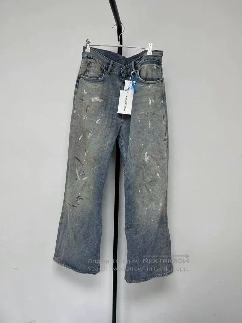 Acne Studios Acne Studios Painted Wide Leg Mid-Rise Relaxed Fit Jeans Size US 31 - 1 Thumbnail