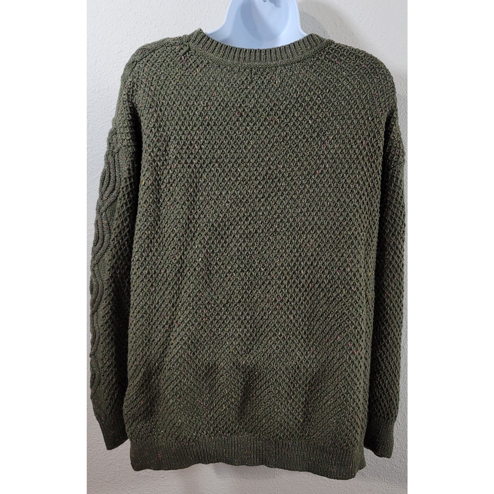 Other Time And Tru Green Olive Branch Cable Knit Sweater Large Size L / US 10 / IT 46 - 2 Thumbnail