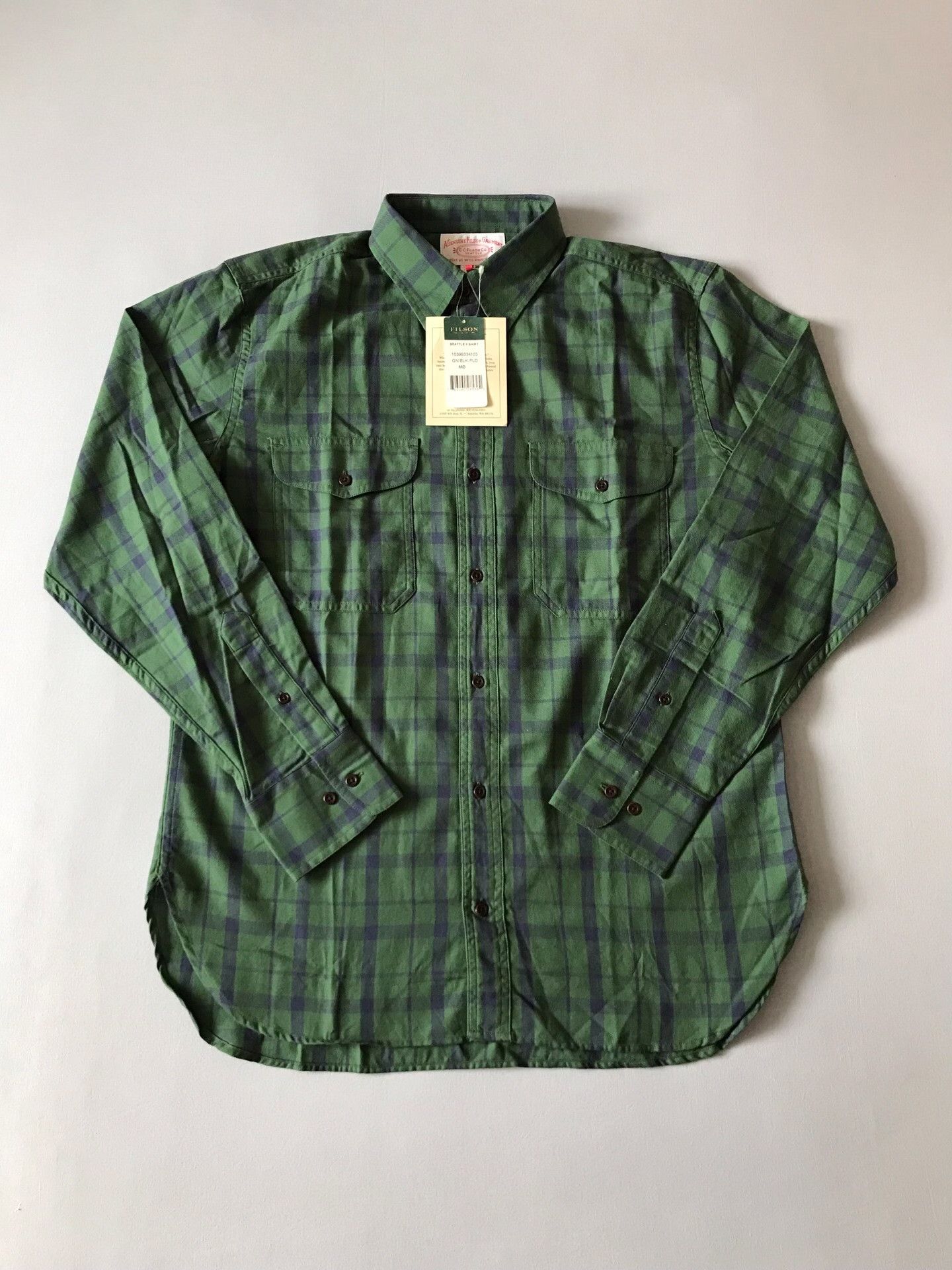 Filson Filson 10399 Blue-Green Plaid Flannel Shirt Size US M / EU 48-50 / 2 - 1 Thumbnail