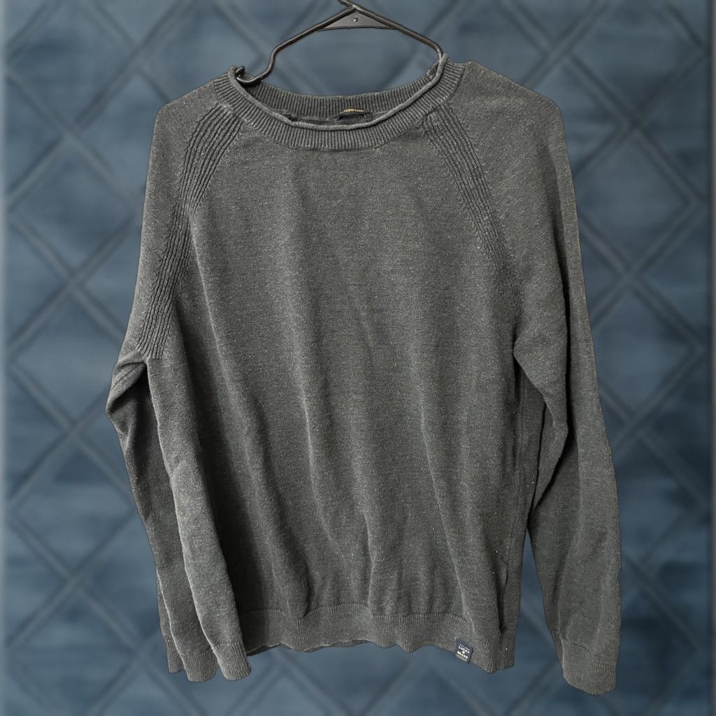 Lucky Brand Lucky Brand Men's 100% Cotton Welterweight Crew Neck Gray Sweater Large Size US L / EU 52-54 / 3 - 1 Thumbnail