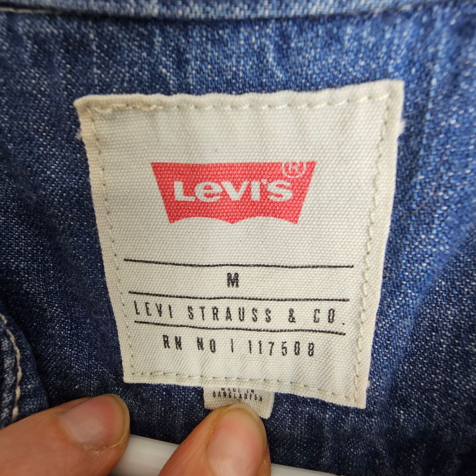 Levi's Levis Mens Denim Shirt Tie Die Size M Western Button Front Size US M / EU 48-50 / 2 - 6 Thumbnail