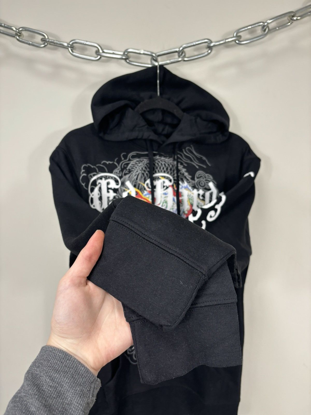 Ed Hardy Ed Hardy Y2K Chinese Dragon Logo NEW Hype Black Hoodie Size US S / EU 44-46 / 1 - 8 Thumbnail