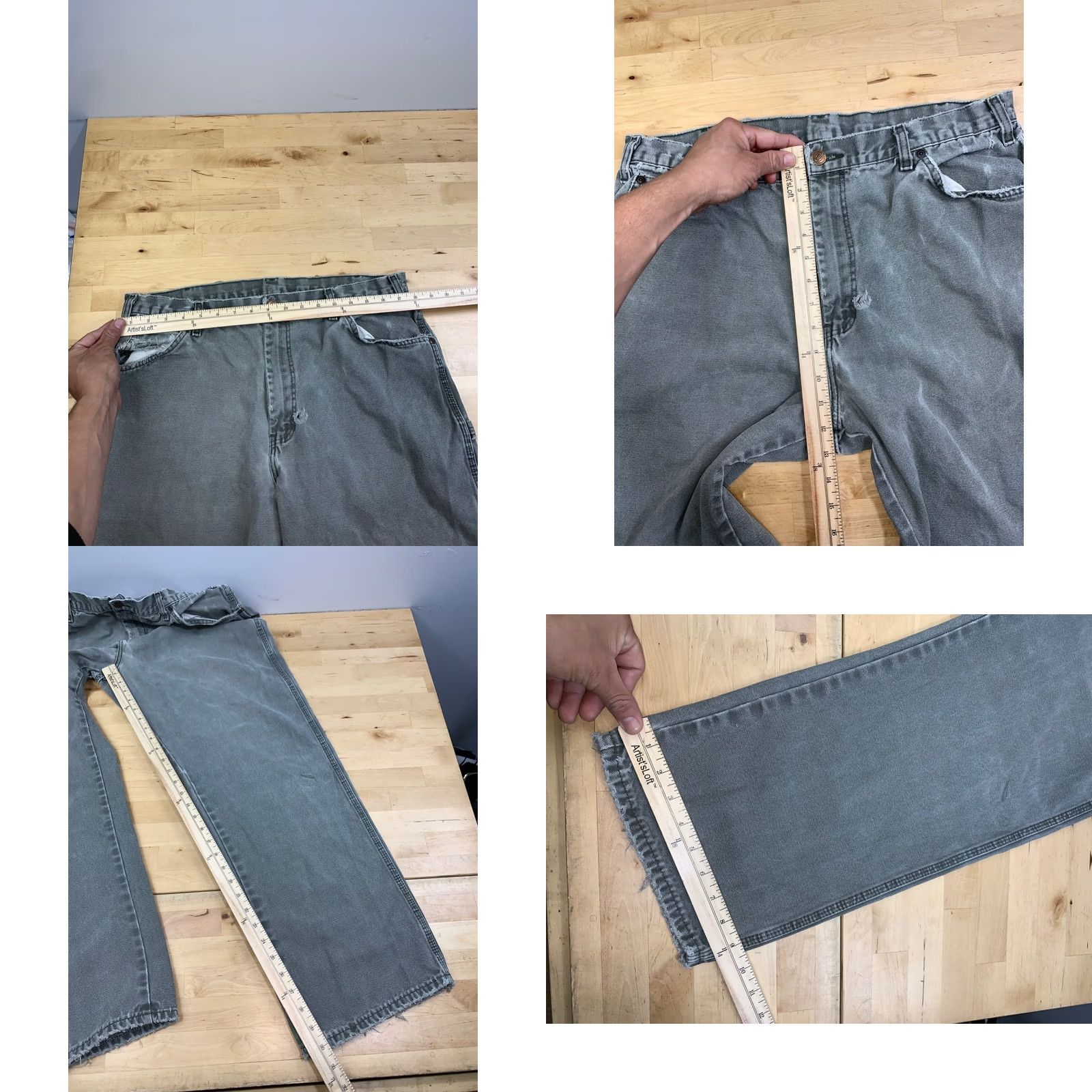 Dickies VINTAGE Dickies Carpenter Pants Men 36x30 Green Distress Workwear 13200 Size US 36 / EU 52 - 8 Thumbnail