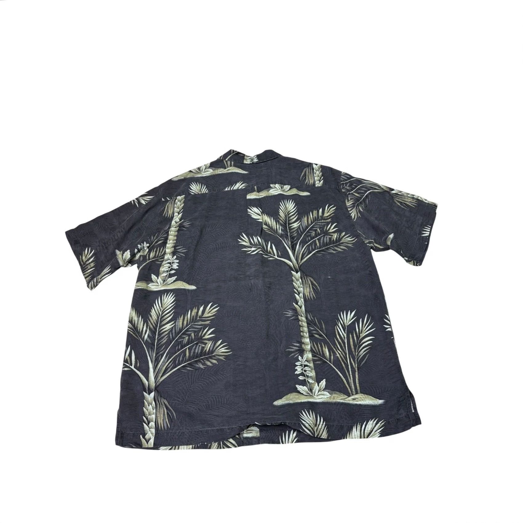 Tommy Bahama Tommy Bahama Mens Silk Palm Tree Camp Shirt Black Short Sleeve Button Down L Size US L / EU 52-54 / 3 - 4 Thumbnail