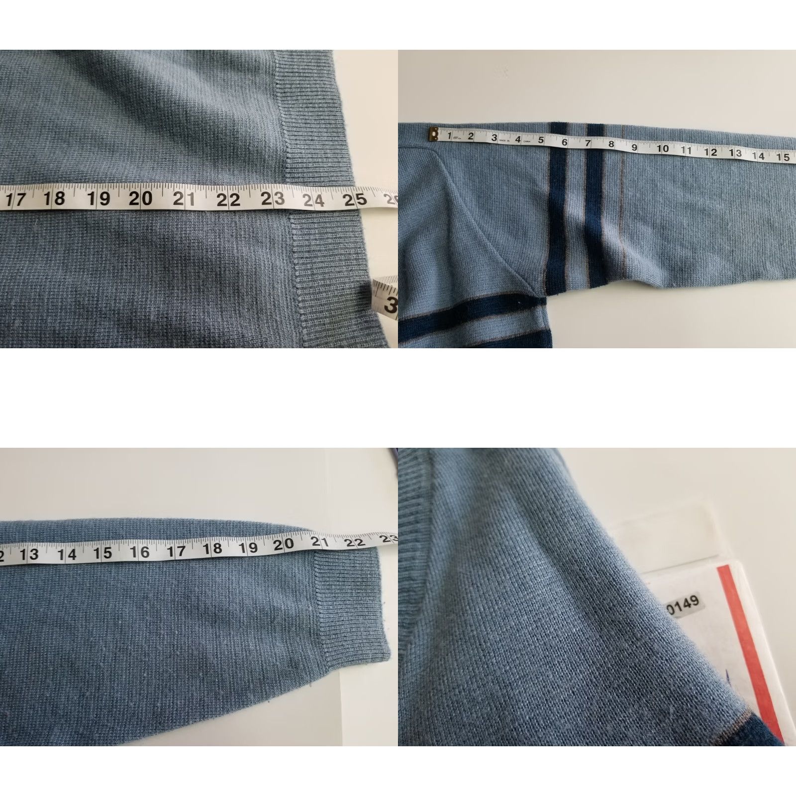 Vintage VINTAGE Original White Ram Blue Striped Crewneck Sweater Mens Medium M Blue 1970s Wool Acrylic Blend Mens Womens Size US M / EU 48-50 / 2 - 8 Thumbnail