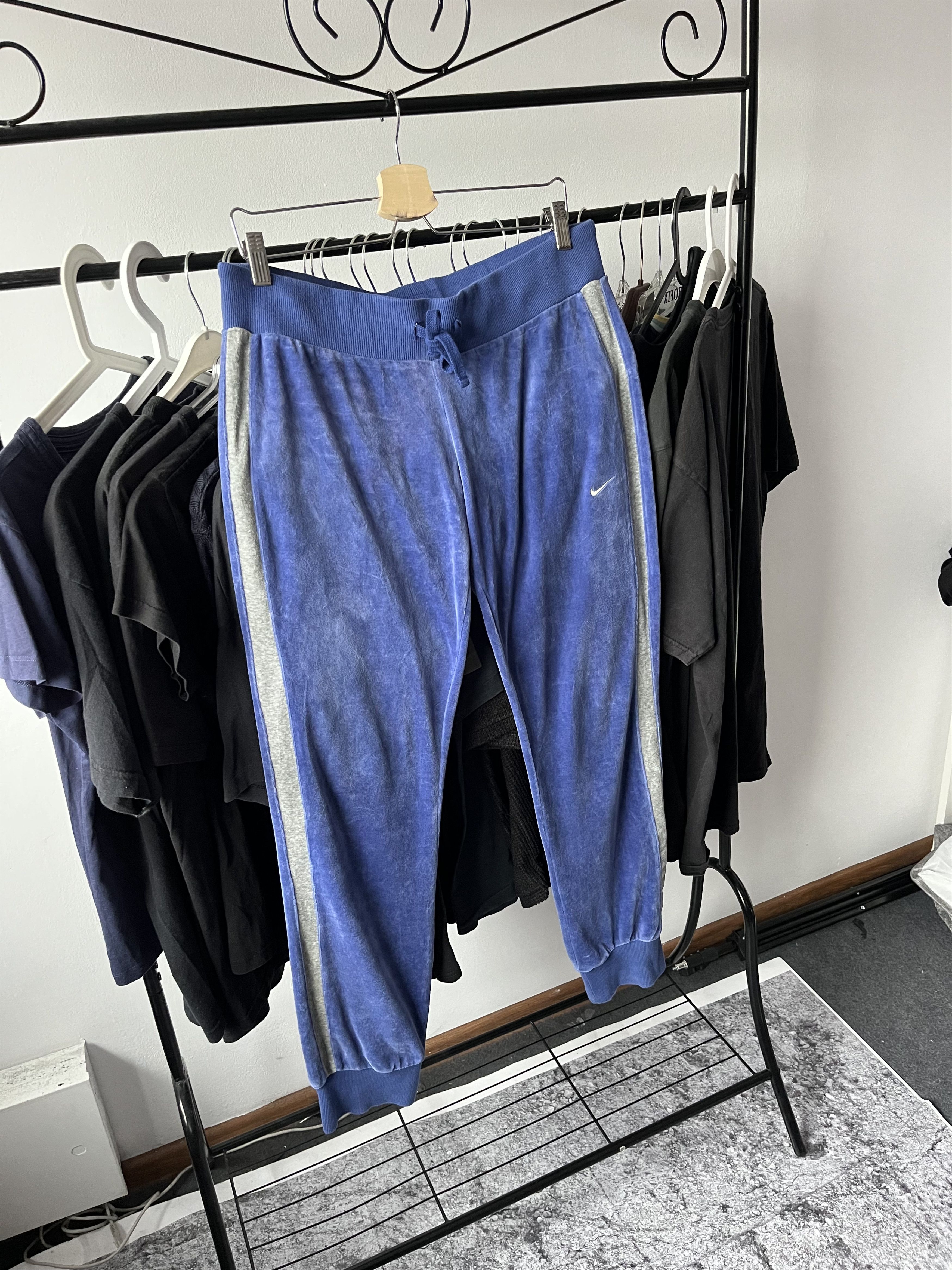 Nike Nike pants velvet navy grey relaxed Size 36" / US 14 / IT 50 - 2 Thumbnail