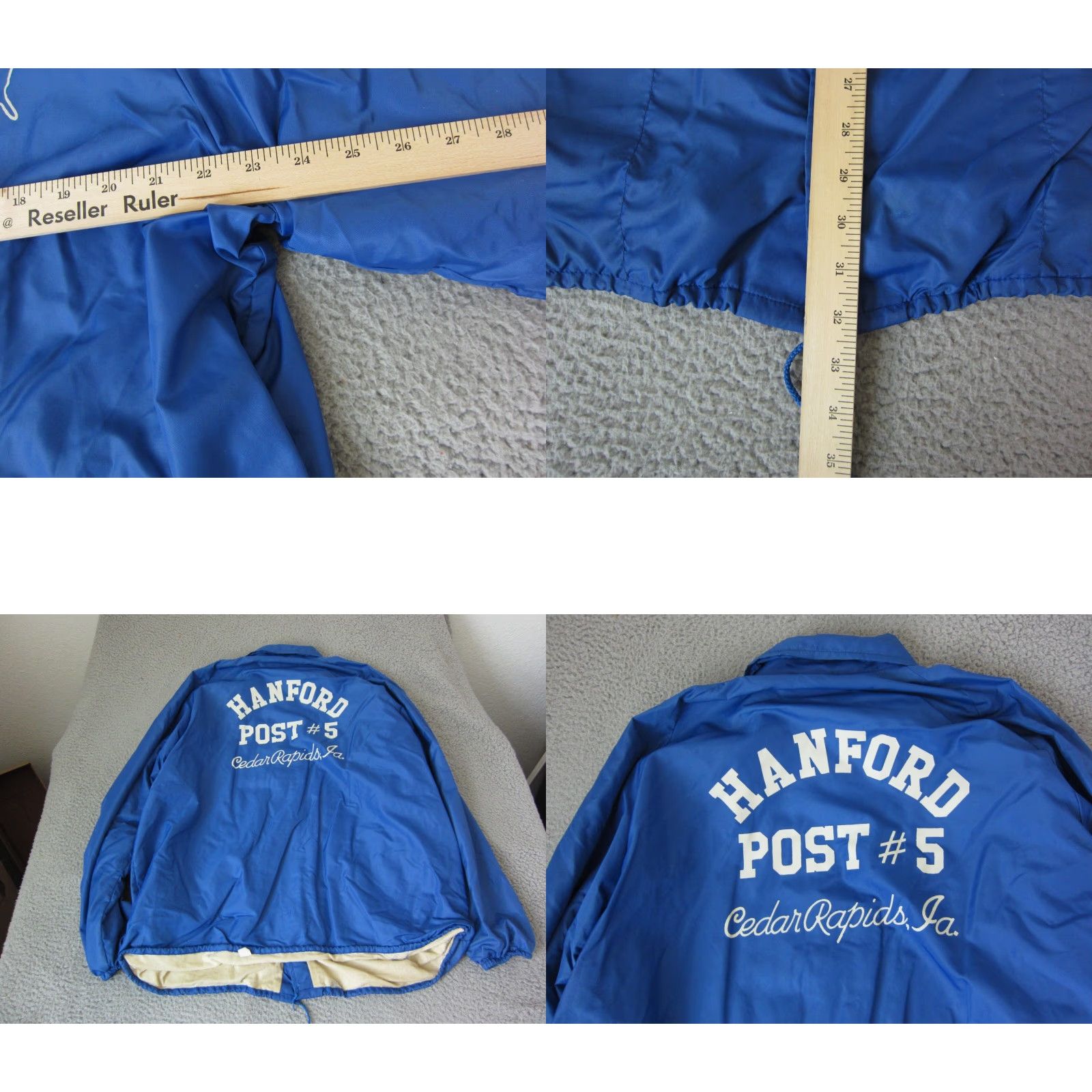 Vintage VINTAGE American Legion Jacket Mens XL Blue 80s Bomber Satin Nylon Workwear Regular Short Snap Front Size US XL / EU 56 / 4 - 9 Thumbnail