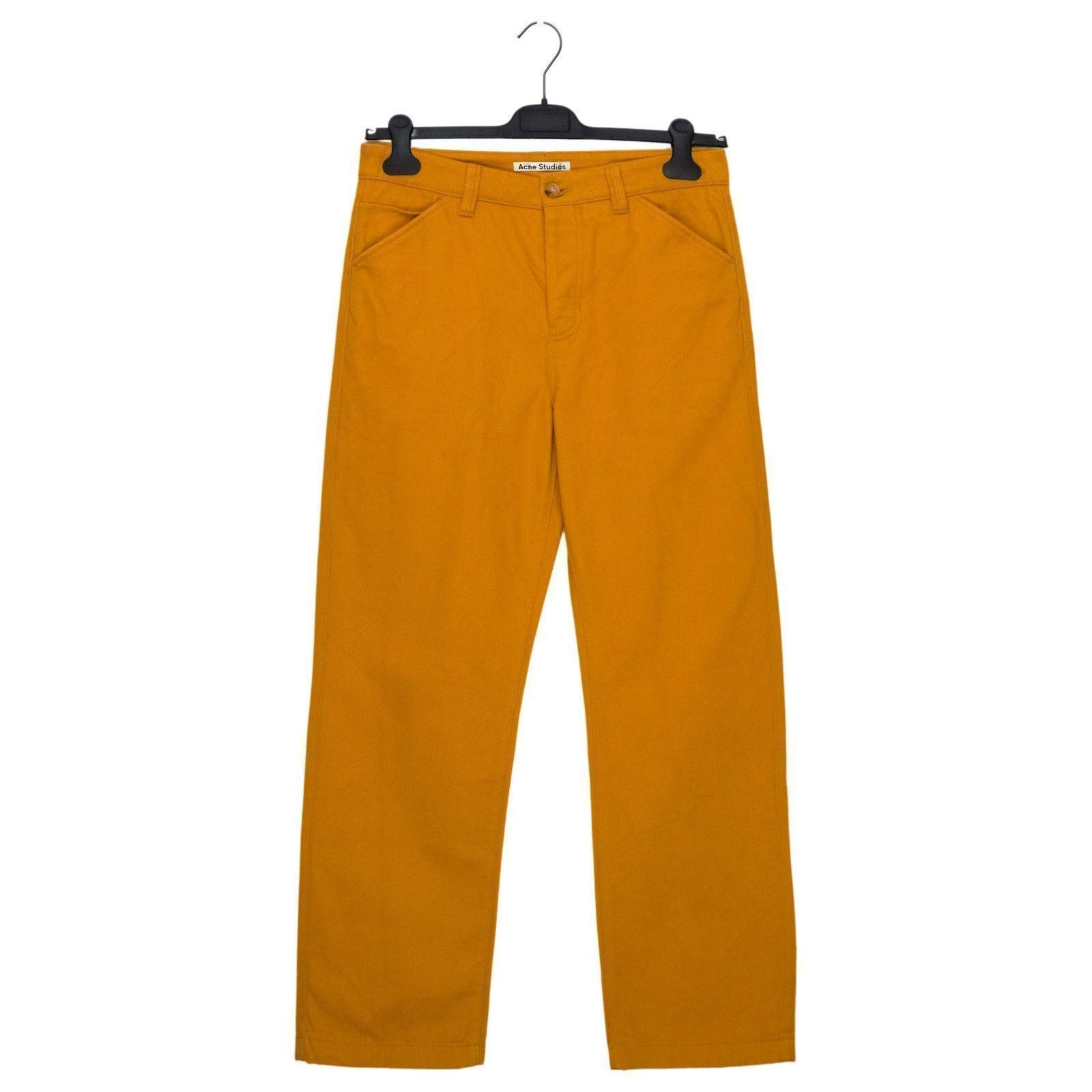 Acne Studios Acne Studios Mustard Brown Pocket Work Twill Trouser Pants Size US 30 / EU 46 - 1 Thumbnail