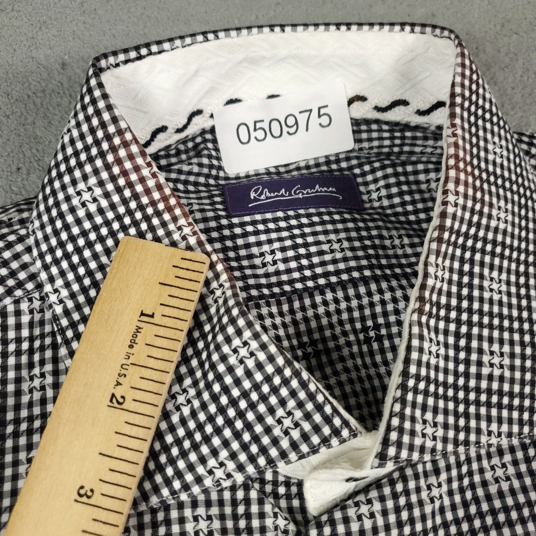 Robert Graham Robert Graham Shirt Mens Size 17 Blue Check Button-Up Long Sleeve Dressy Casual Office Size US XL / EU 56 / 4 - 3 Thumbnail