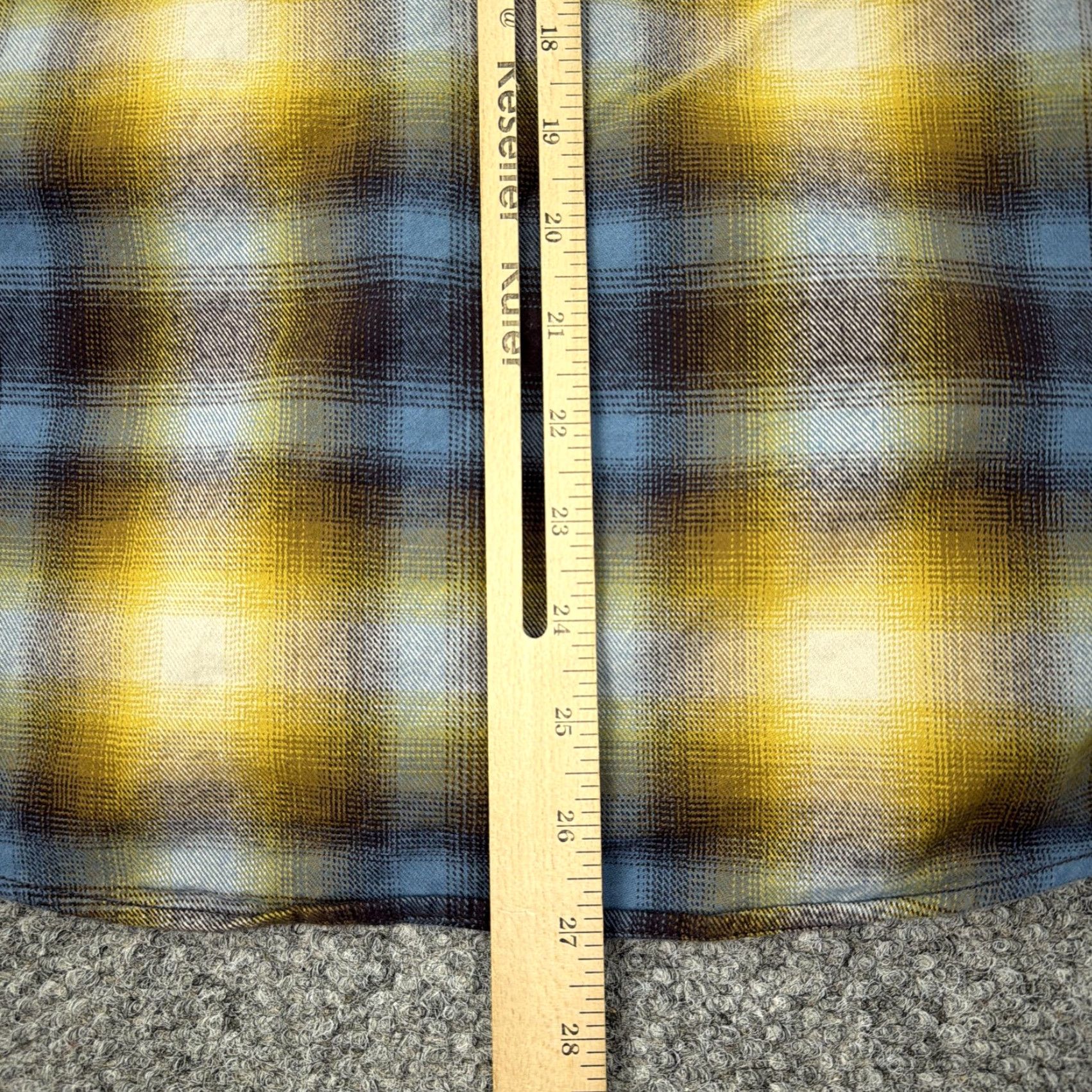 Eddie Bauer Eddie Bauer Shirt Mens Medium Yellow Blue Plaid Flannel Button-Down Classic Fit Size US M / EU 48-50 / 2 - 7 Thumbnail