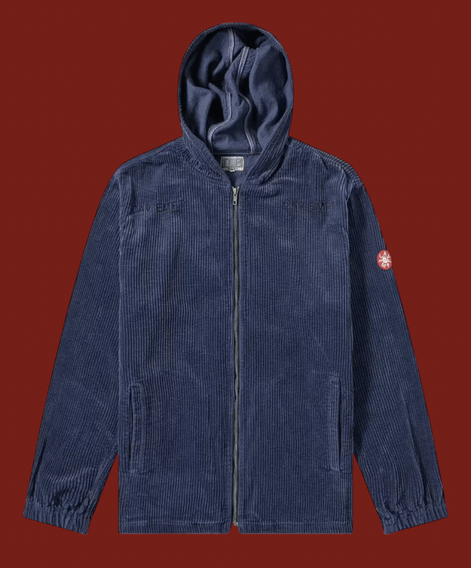 image of Cav Empt Cord Parka Jacket in Blue, Men's (Size Large)