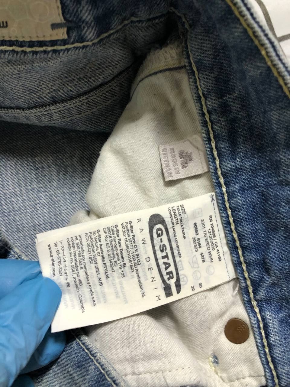 G-Star G Star Raw Jeans Men's Blue Denim Straight Leg Size US 26 / EU 42 - 16 Thumbnail