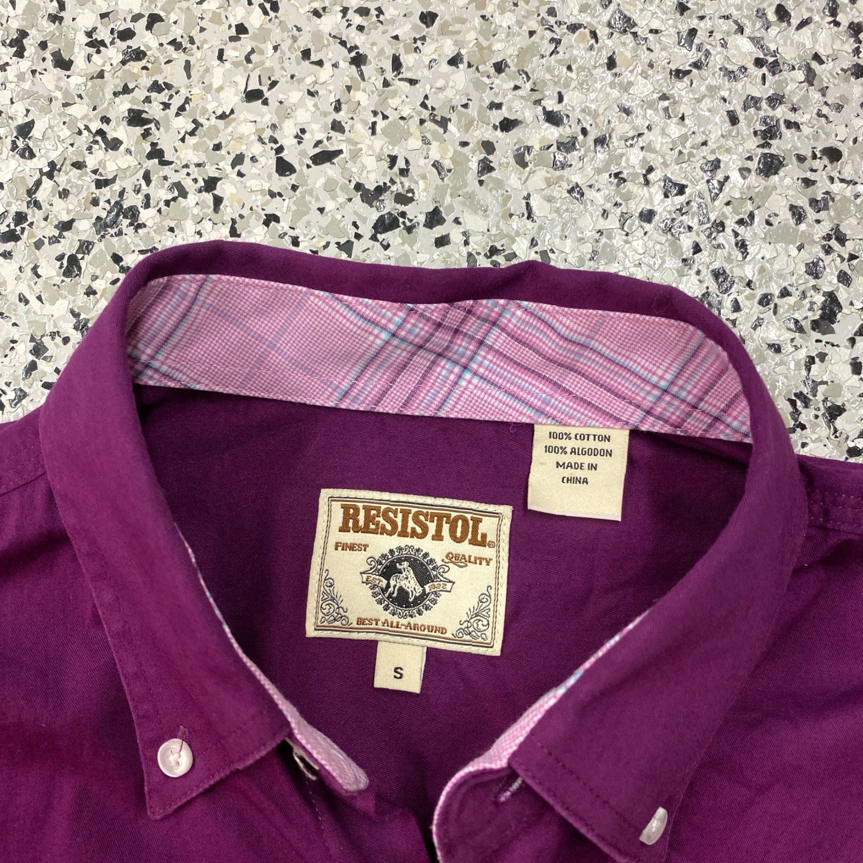 Vintage VINTAGE Resistol Purple Long Sleeve Western Button-Up Shirt Small Men’s Regular Fit Size US S / EU 44-46 / 1 - 2 Thumbnail