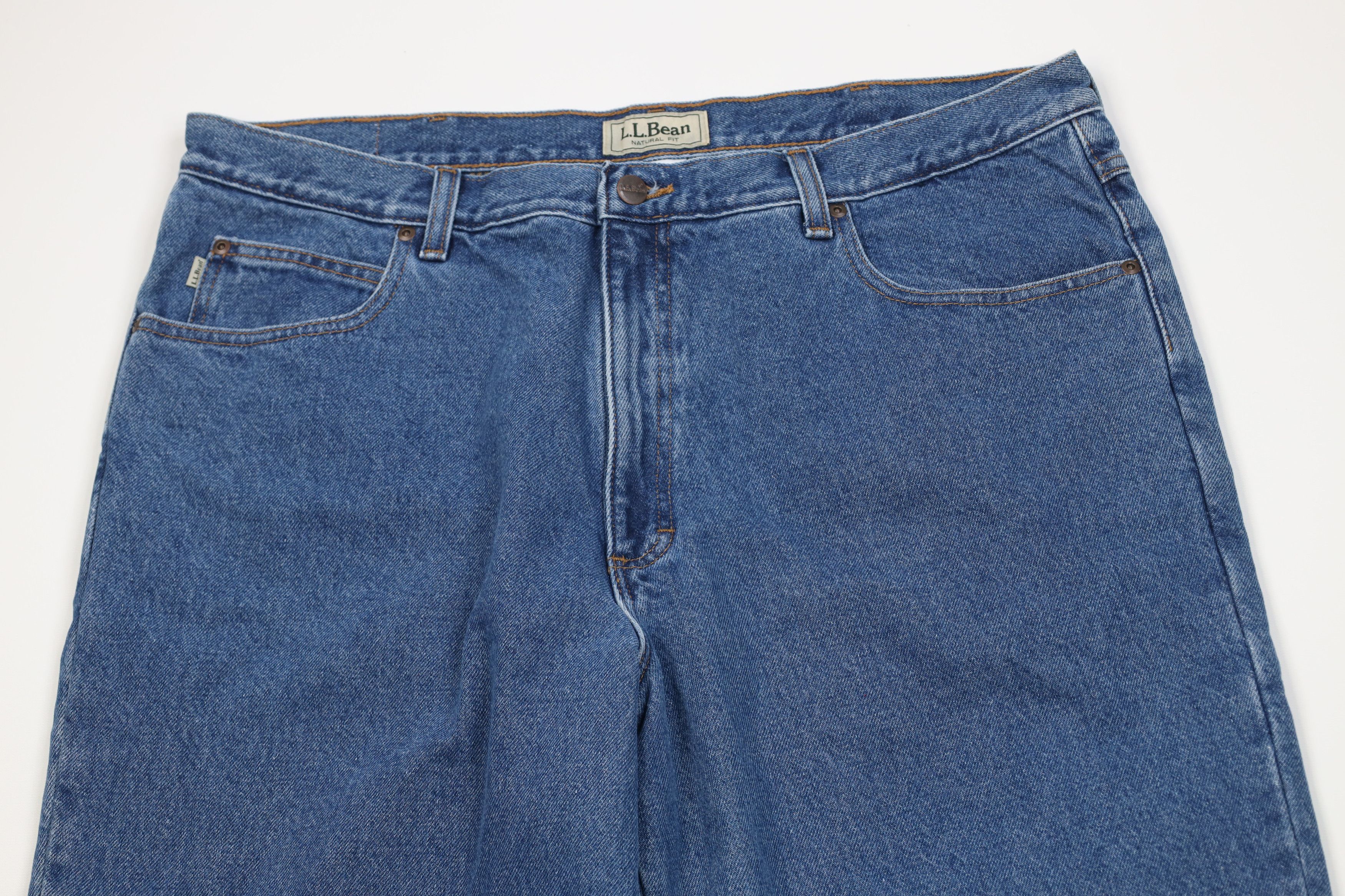 L.L. Bean Vintage Y2K LL Bean Natural Fit Flannel Lined Denim Jeans Size US 40 / EU 56 - 3 Thumbnail