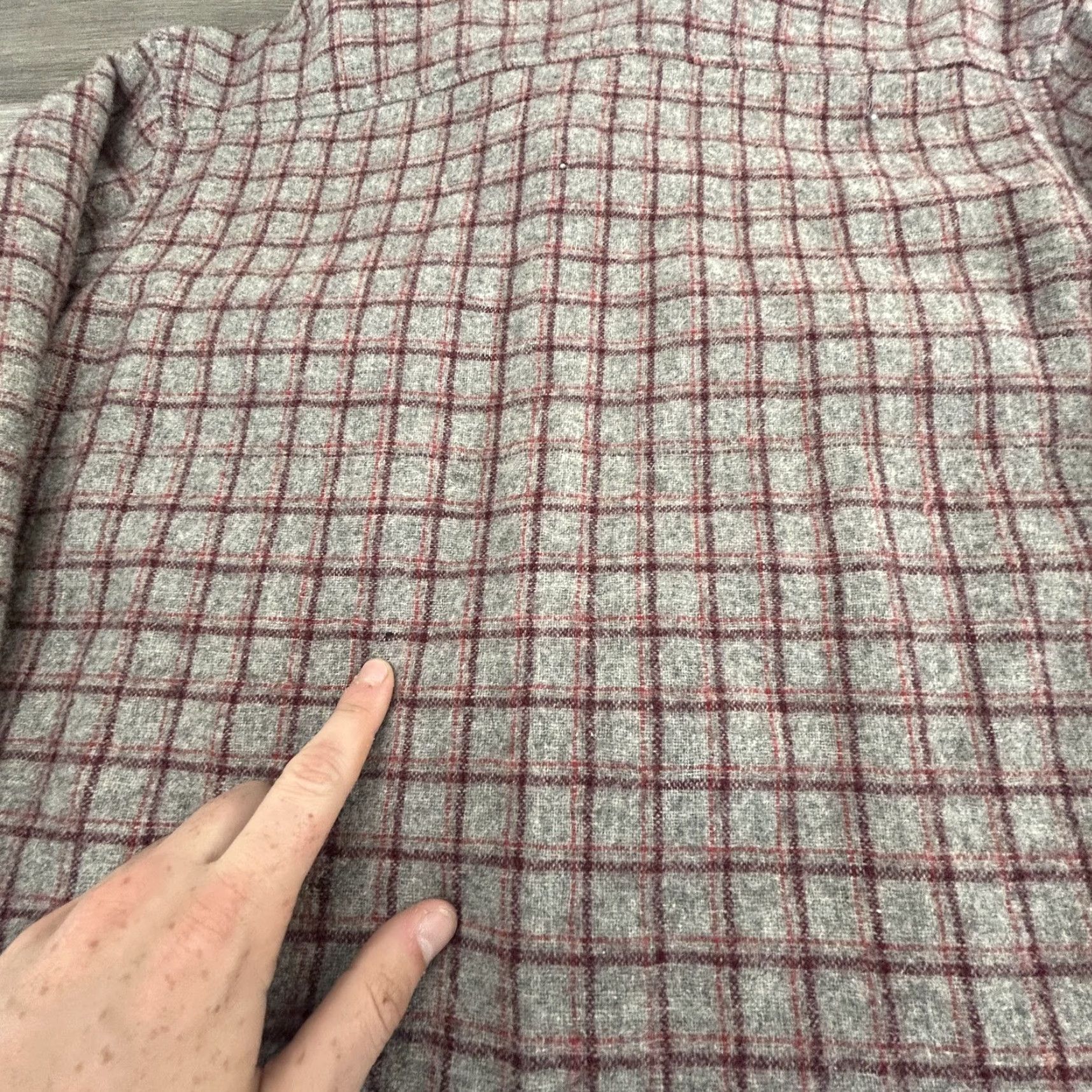 Vintage VINTAGE Briggs Shacket Mens M Wool Blend Plaid Button-Up Shirt Korea 80s Gray Red Lined 90s Workwear Collection Size US M / EU 48-50 / 2 - 6 Thumbnail
