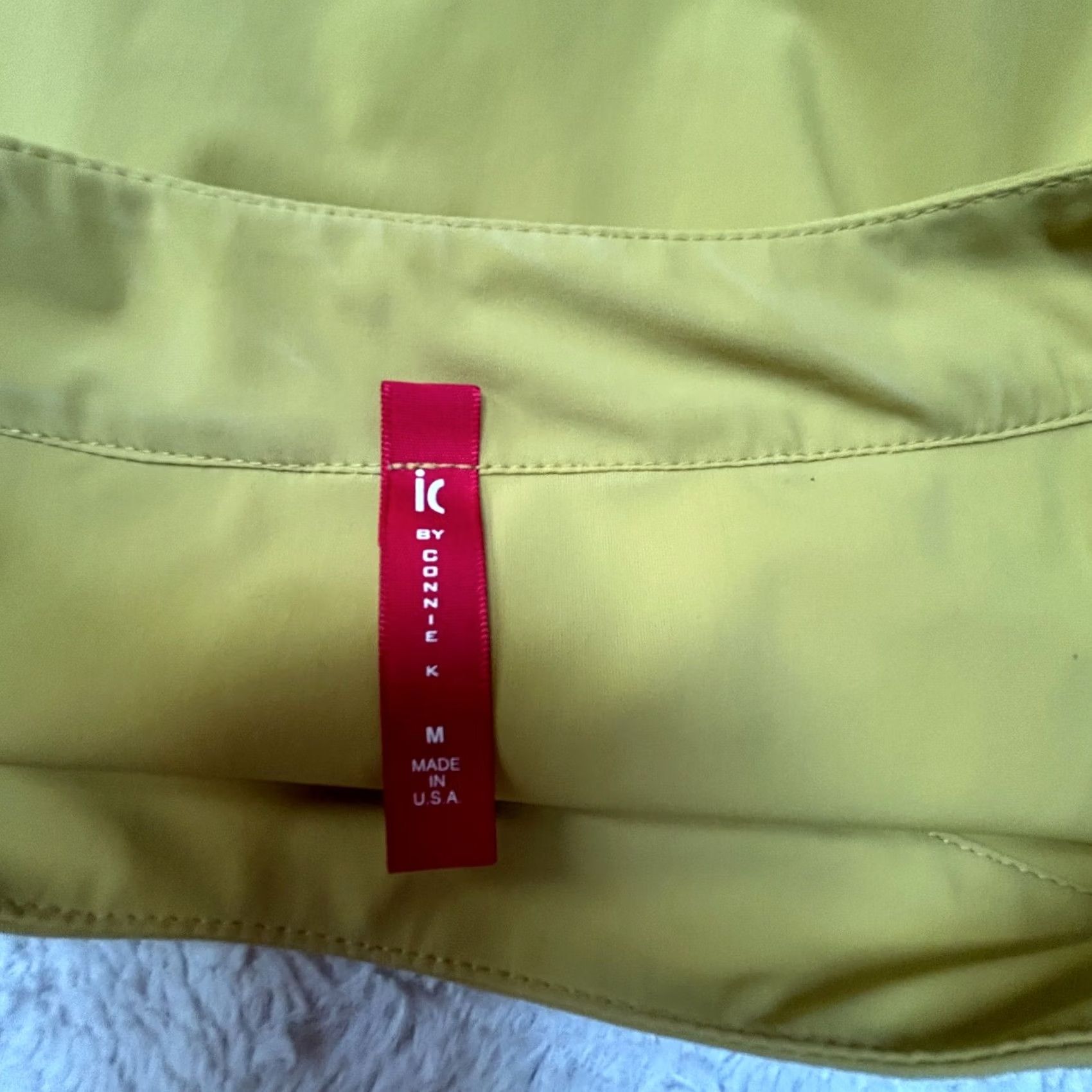 Vintage IC by Connie K Womens Blouse Tunic Dress Bateau Neckline 3/4 Sleeve Yellow M Size M / US 6-8 / IT 42-44 - 3 Thumbnail