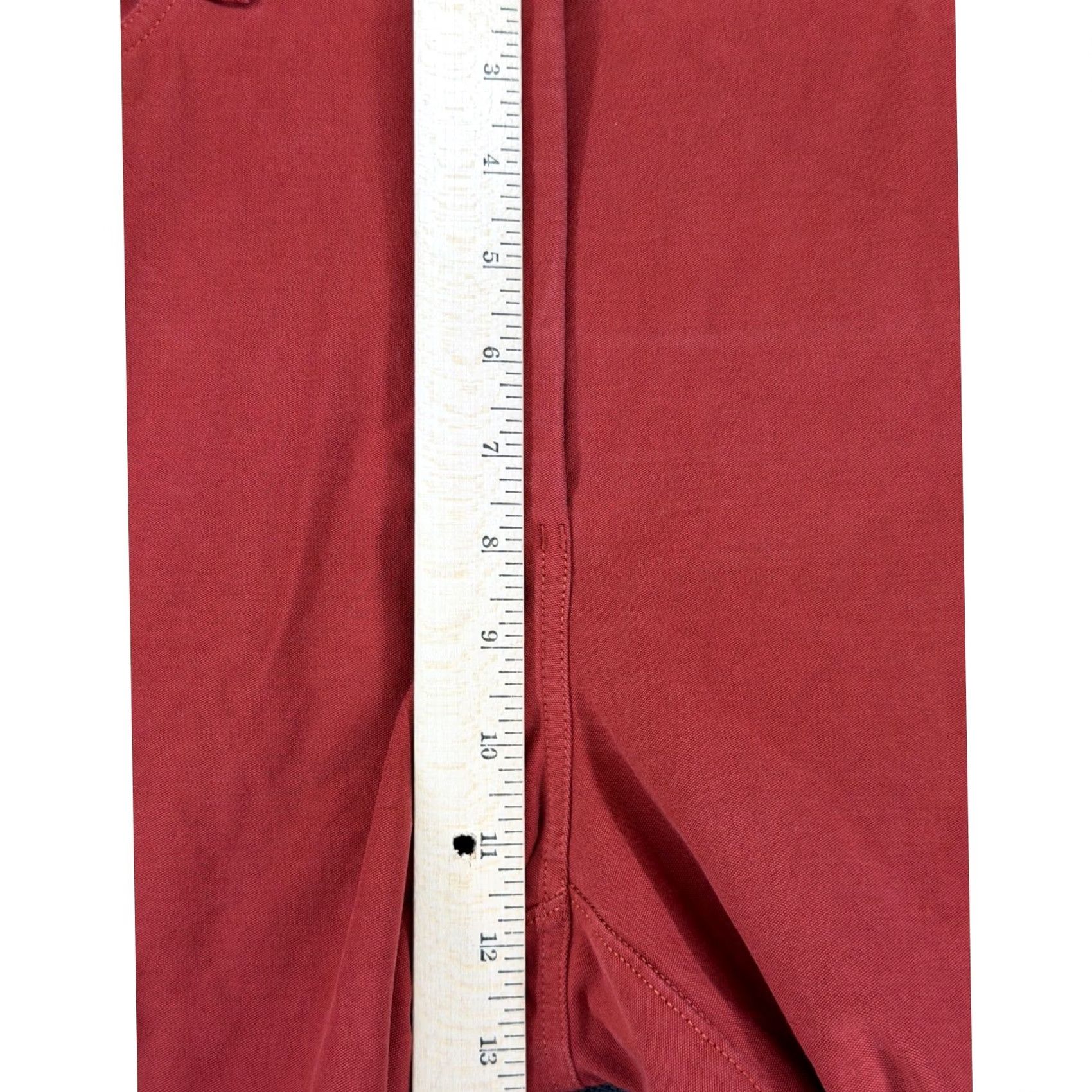 Lululemon Lululemon City Sleek 5 Pocket Wide Leg Pants Red Warpstreme Size 32 Women Twill 4-Way Stretch High Rise Ankle Capris Style LW5ENJS Size 24" / US 00 / IT 34 - 6 Thumbnail