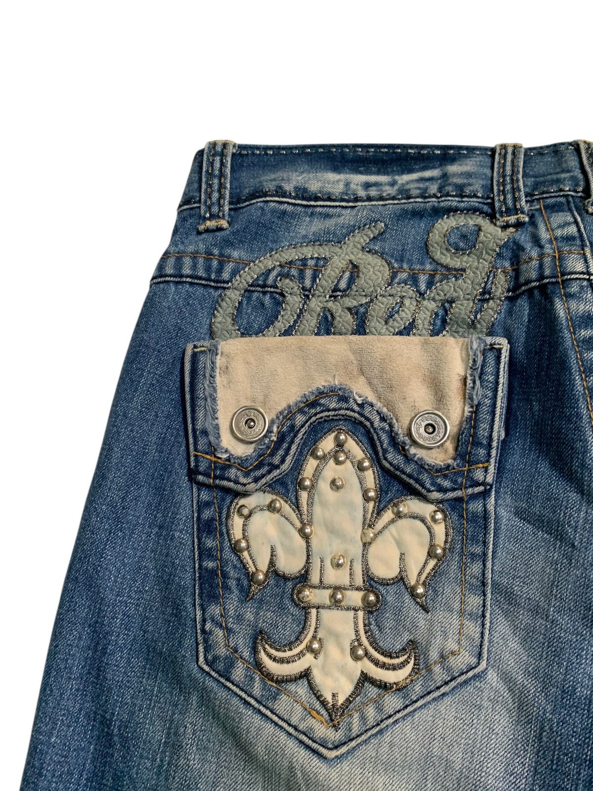 Tornado Mart RED PEPPER PUNK FADED & RUSTY JAPANESE DISTRESSED DENIM Size US 34 / EU 50 - 12 Thumbnail