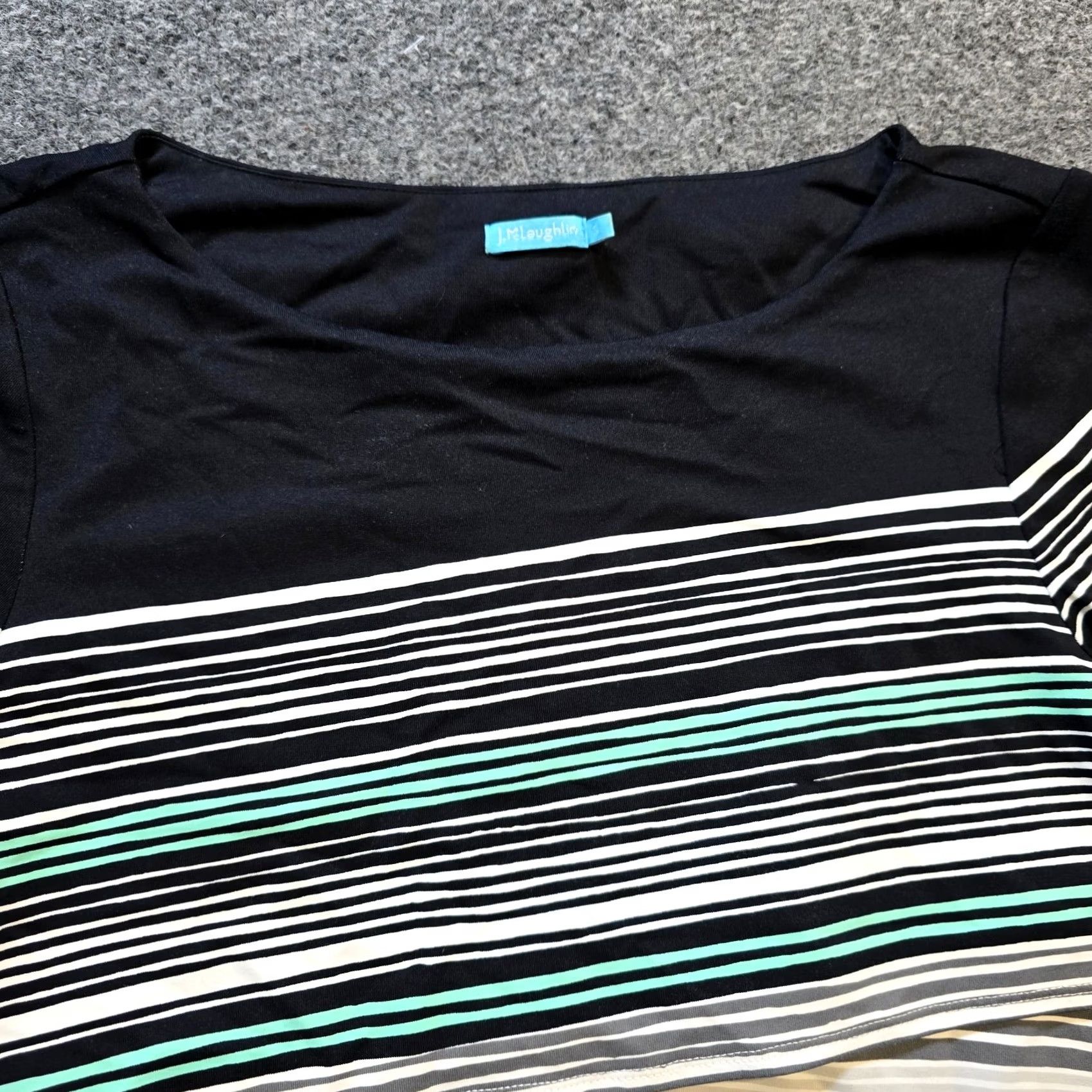 J.McLaughlin J McLaughlin Dress Womens Small Black Striped Catalina Cloth Stretchy Fitted Size S / US 4 / IT 40 - 2 Thumbnail