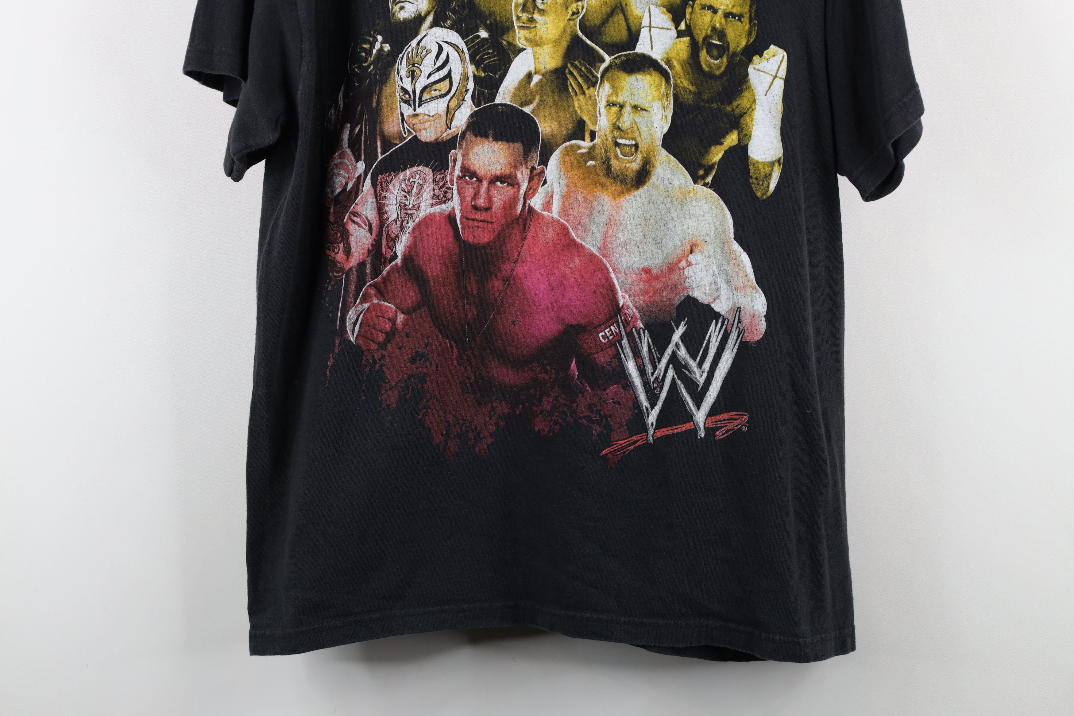 Vintage Y2K WWE Wrestling CM Punk Cena Undertaker Triple H T-Shirt Size US XL / EU 56 / 4 - 3 Thumbnail