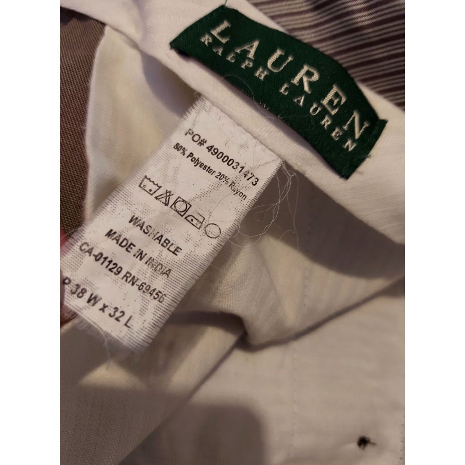 Polo Ralph Lauren Polo Ralph Lauren Pants Dress Pants 38x32 Mens Beige Khaki Slack Chino Trouser Pants Size US M / EU 48-50 / 2 - 8 Thumbnail