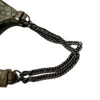 Donald Pliner Donald J Pliner Gray Croc Texture Chain Strap Zipper Closure Size ONE SIZE - 10 Thumbnail