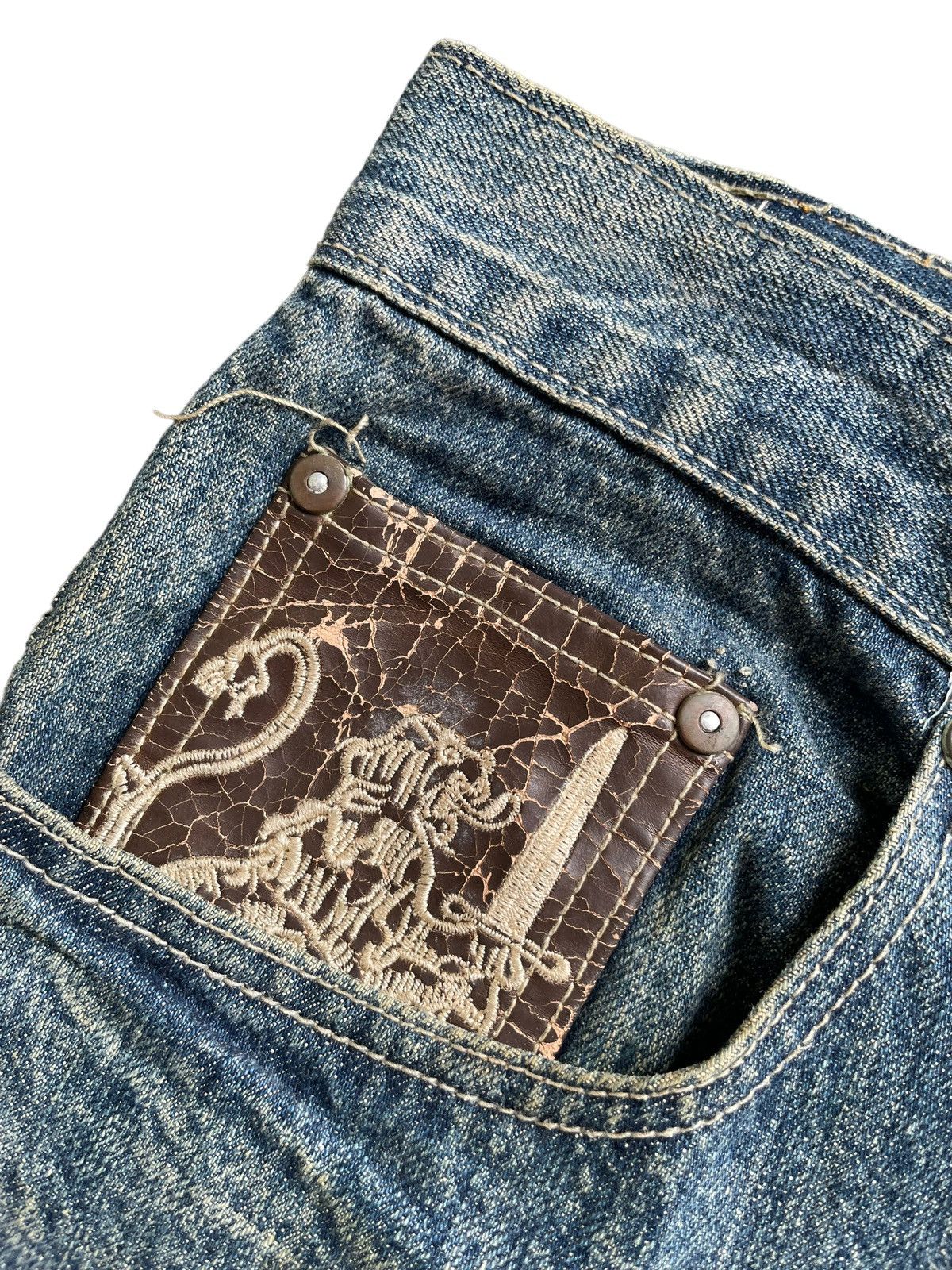 JNCO × Sean John Sean John Faded Wash Denim Size US 35 - 8 Thumbnail