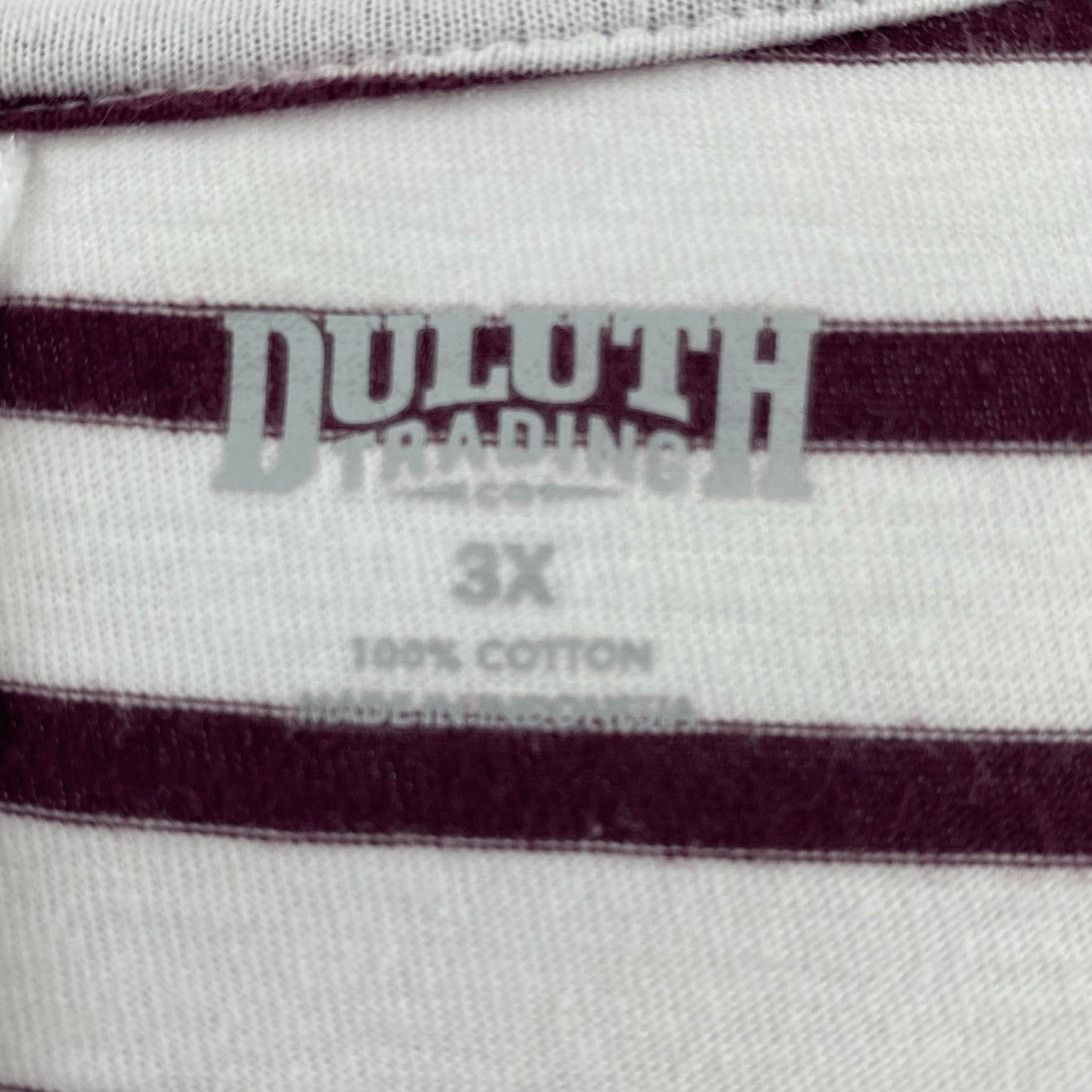 Duluth Trading Company Duluth Trading Co Red White Striped Long Sleeve Top Size 3X Size 3XL / US 20-22 - 3 Thumbnail