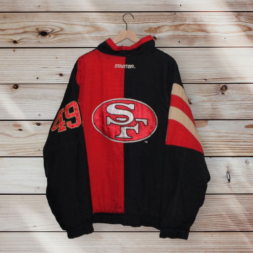 San Francisco 49ers Vintage 90's high quality Starter Pullover Hooded Puffer Jacket XL