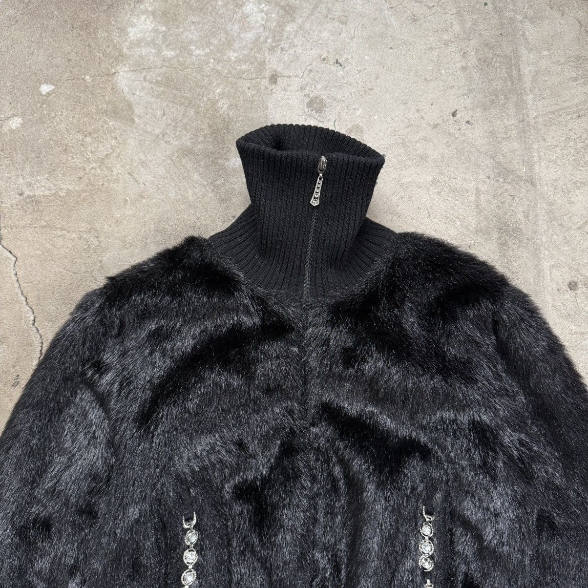 Hysteric Glamour Vintage Y2K Black Faux Fur Bomber Jacket Size M / US 6-8 / IT 42-44 - 5 Thumbnail
