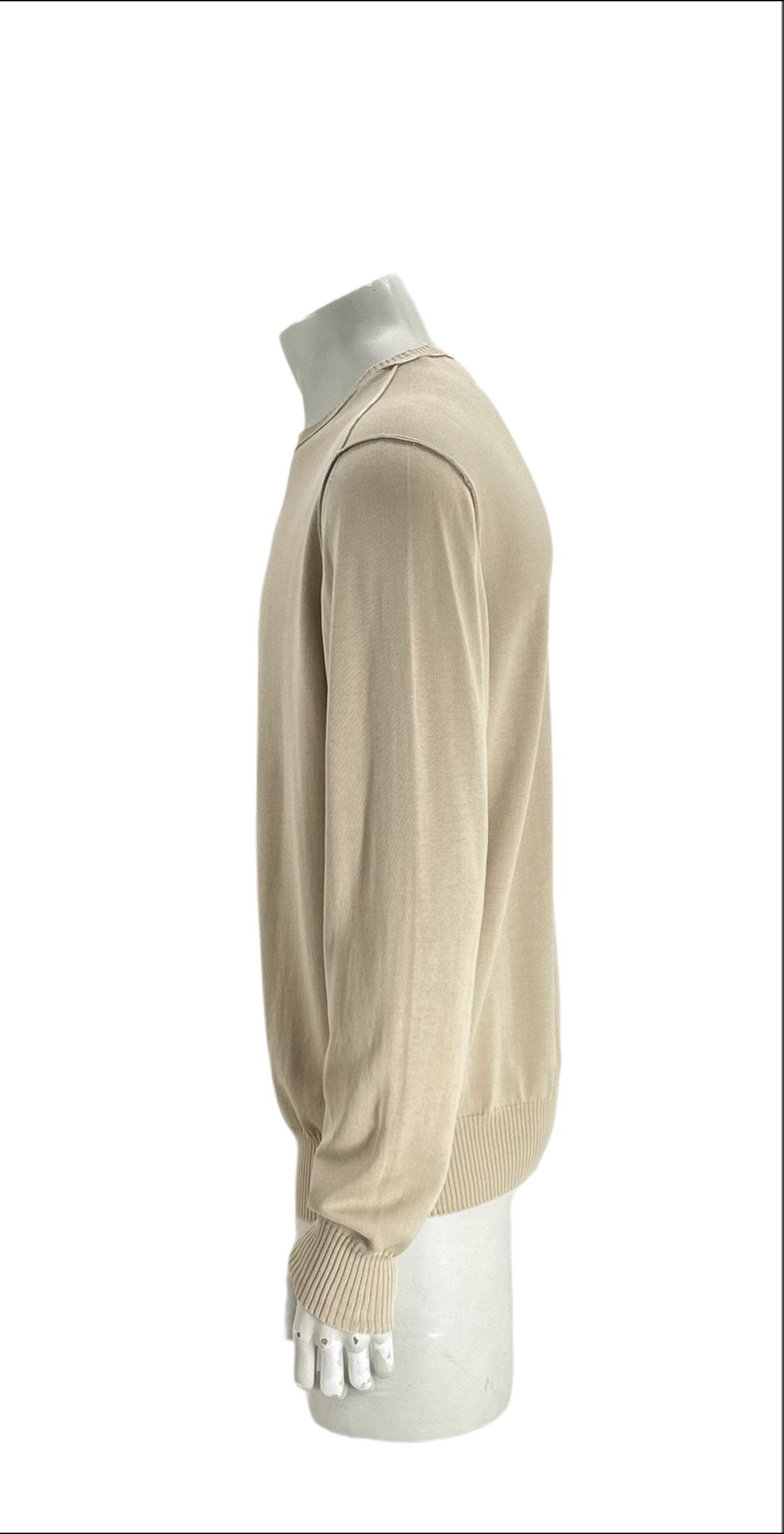C.P. Company CP Company Beige Fine Gauge Cotton Crew Neck Knitwear SIZE 7 Size US XXL / EU 58 / 5 - 2 Thumbnail