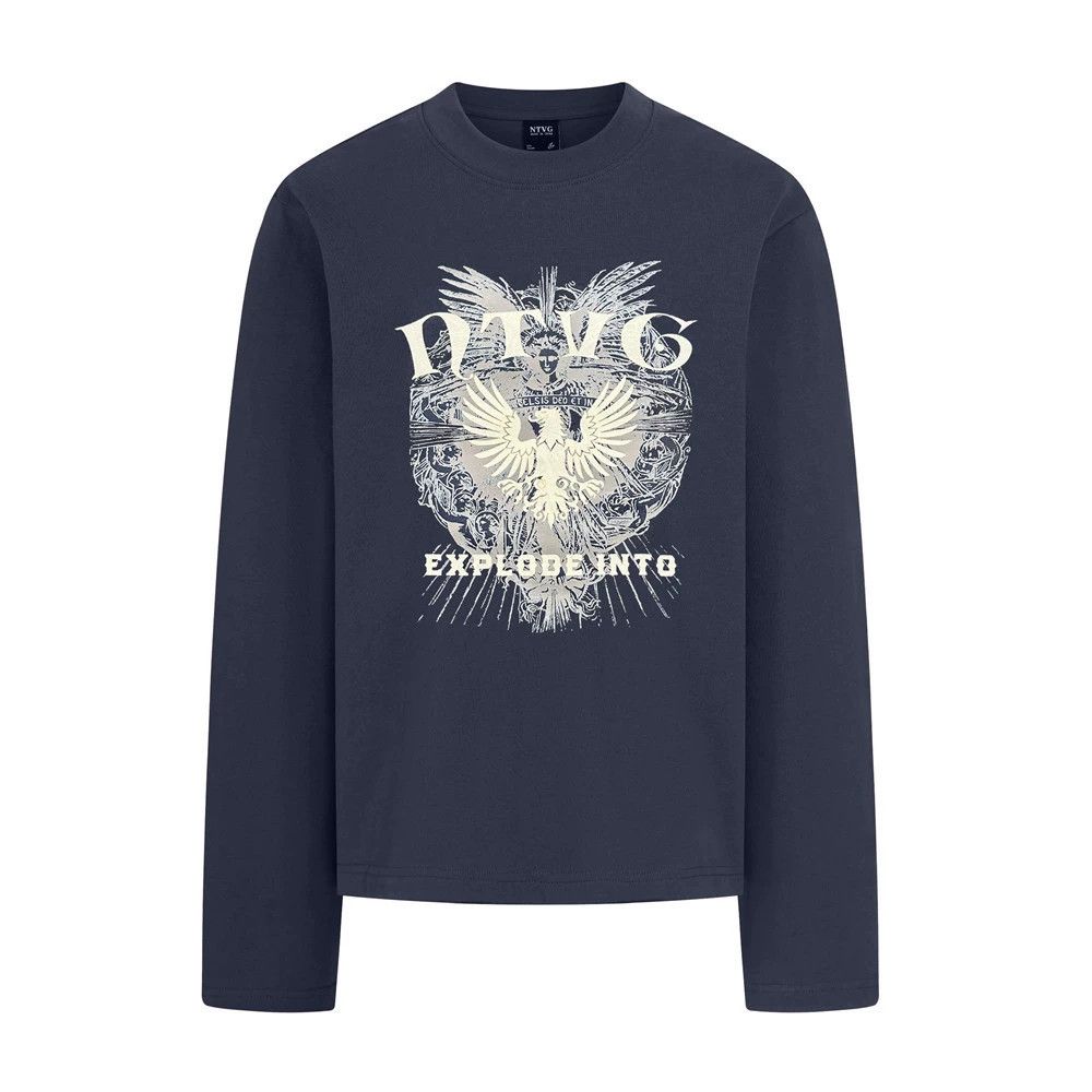 Vintage Loose casual creative totem print long-sleeved T-shirt Size US M / EU 48-50 / 2 - 1 Thumbnail
