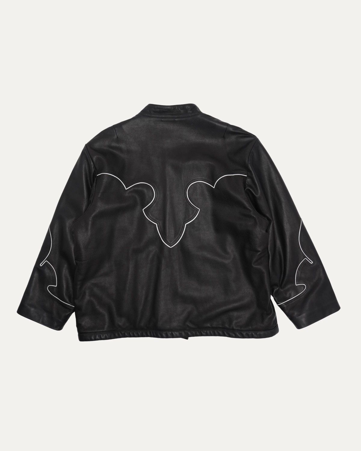 CHROME HEATS Fleur Piping Leather Jacket