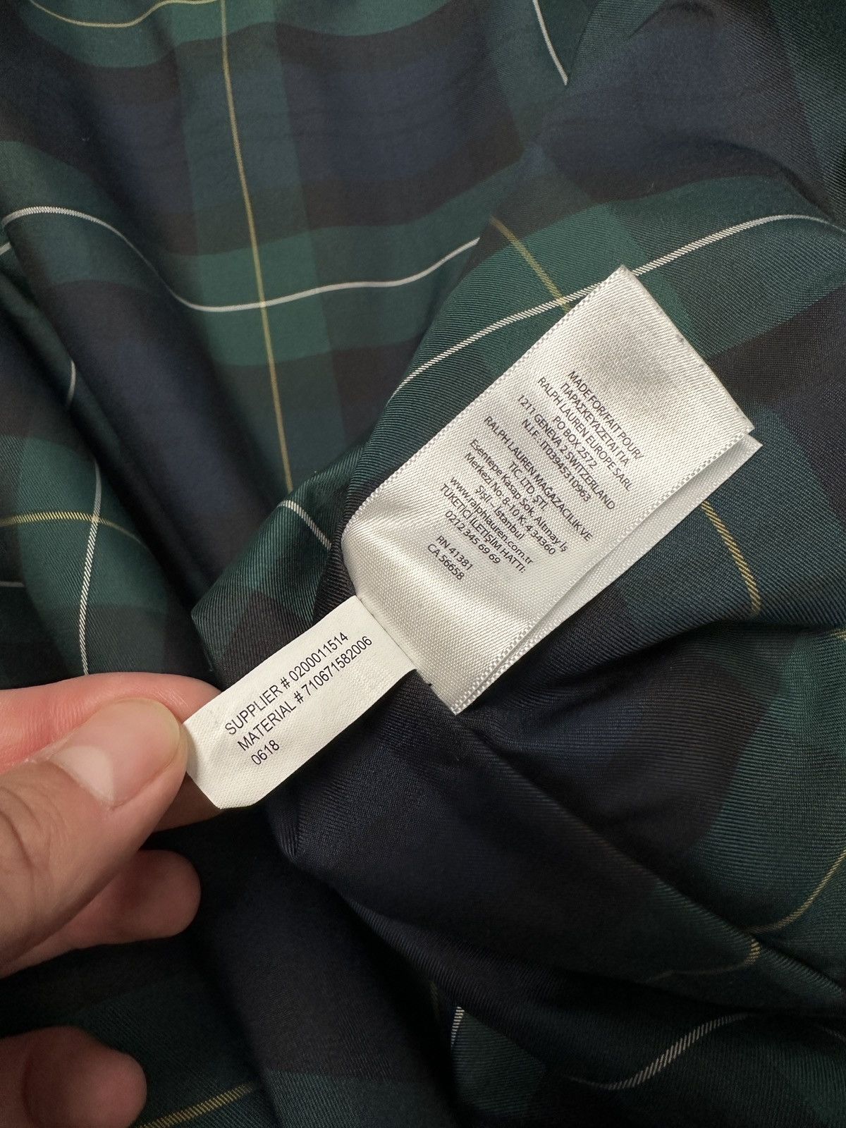 Polo Ralph Lauren POLO RALPH LAUREN Khaki Green Bomber Jacket Tartan Lined XL Size US XL / EU 56 / 4 - 15 Thumbnail